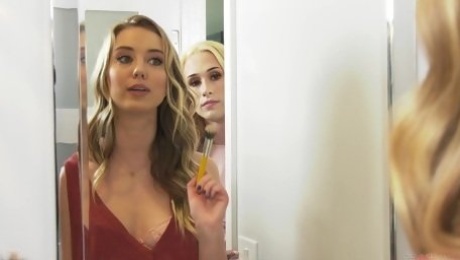 This ain't no shy girl and that fine looking babe is really into threesomes
