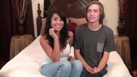 Teen couple came to the casting because they want to star in porn