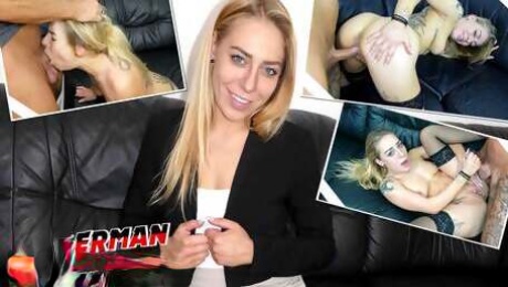 German Scout - Blonde Teen Alexa Swizz with Big Clit Pickup and Talk to Casting Fuck